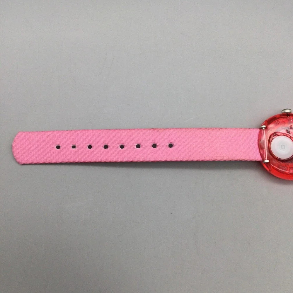 Flik Flak Girls Watch 29mm Pink Dial Octopus Fabric Strap Swiss 1U32 New Battery